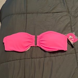 Pink Victoria Secret swim bandeau top. NWT